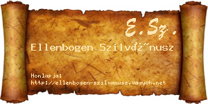 Ellenbogen Szilvánusz névjegykártya